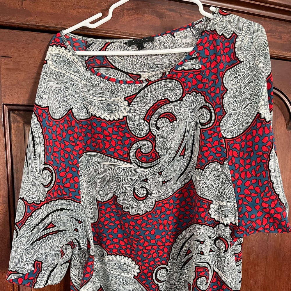 Glam red white and blue top